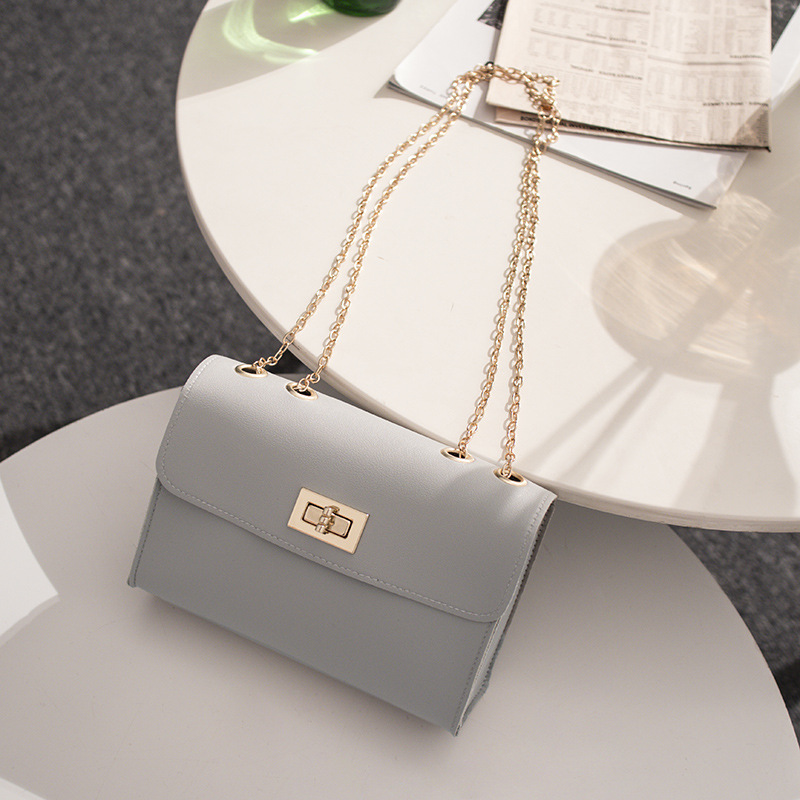 New Women's Small Square Bag Korean Style Chain Crossbody Shoulder Bag