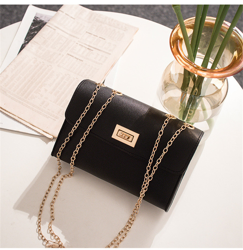 New Women's Small Square Bag Korean Style Chain Crossbody Shoulder Bag - Image 4