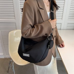 Korean Style Dumpling Bag Women 2023 New Fashion Casual Underarm Shoulder Crossbody Simple Bag
