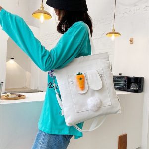 2023 New Canvas Shoulder Bag for Women Korean Style Student Bag Fashion Soft Girl Student Handbag Crossbody Bag