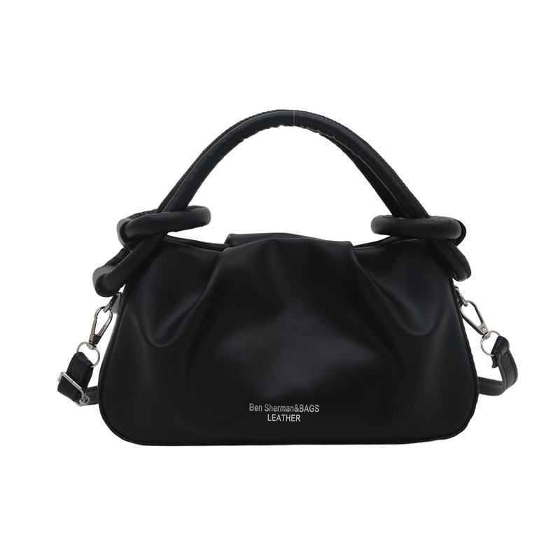 Women's Mini Pleated Crossbody Handbag 2025 Summer Solid Color PU - Image 5