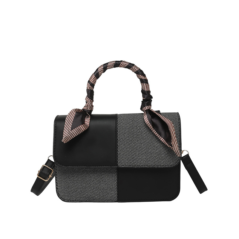 2025 Korean Minimalist Small Square Bag PU Patchwork Shoulder Crossbody Handbag - Image 5