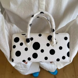 MBH Horsehair Polka Dot Phone Bag Premium Top Layer Cowhide New Crossbody Handbag