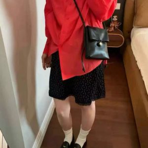 MBH Genuine Leather Flap Phone Bag Casual Versatile Vertical Crossbody Shoulder Bag